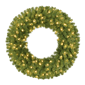 Puleo International 48in. Pre-Lit Warm White Utah Spruce Wreath - image 1