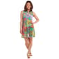 Petite MSK Sleeveless Floral Half Zip Neck A-Line Dress - image 1