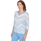 Petite Alfred Dunner St. Augustine Chevron Leopard Blouse - image 3