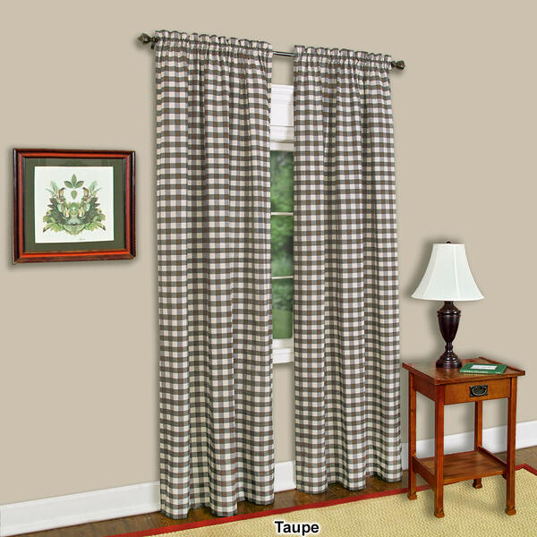 Achim Buffalo Check Rod Pocket Curtain Panel