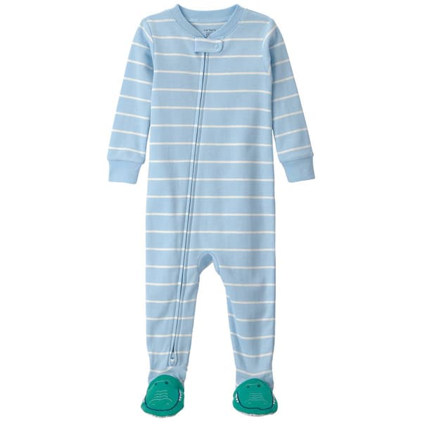 Baby Boy (12-24M) Carter''s Alligator Striped Snug Fit Pajamas - image 