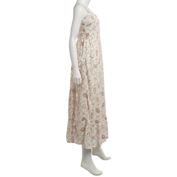 Juniors Wallflower Tropical Print Gauze Tier Midi Dress