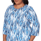 Plus Size Alfred Dunner Mykonos Ikat Embellished Blouse - image 5