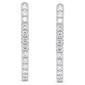 Nova Star® 1ctw. Lab Grown Diamond Sterling Silver Hoop Earrings - image 2