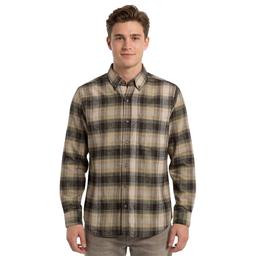 Young Mens Architect(R) Jean Co. Flannel Shirt - Green/Cream