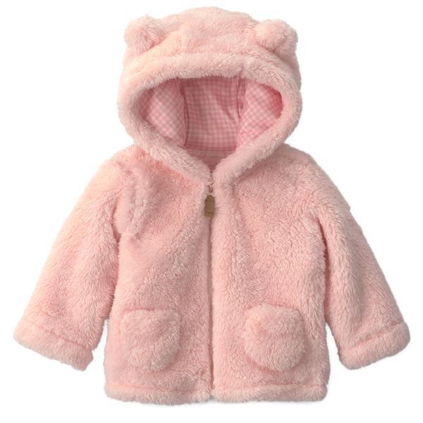 Baby Girl (3-24M) Carter''s(R) Bear Teddy Fleece Zip-Up Hoodie