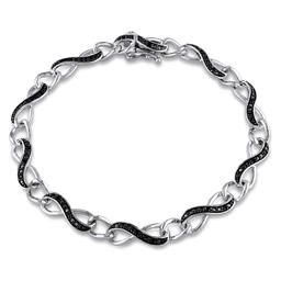 Radiant Rainbow(tm) 1/4kt. Black Diamond Infinity Bracelet