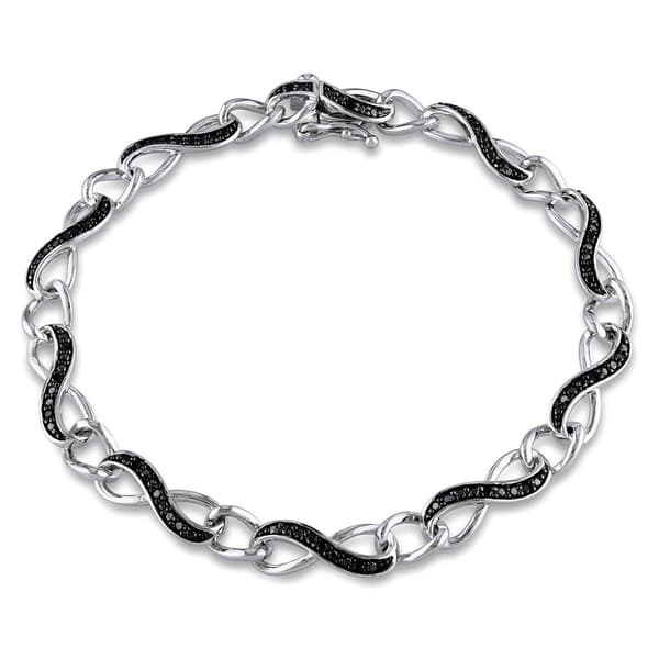 Radiant Rainbow&#40;tm&#41; 1/4kt. Black Diamond Infinity Bracelet - image 