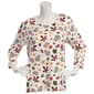 Plus Size Bonnie Evans 3/4 Sleeve Leaf Tee - image 1