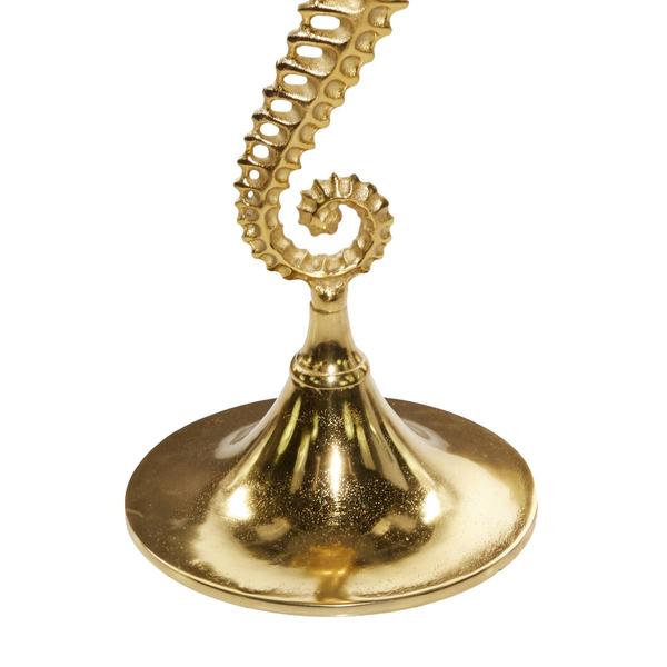 9th & Pike® Gold Aluminum Coastal Accent Table