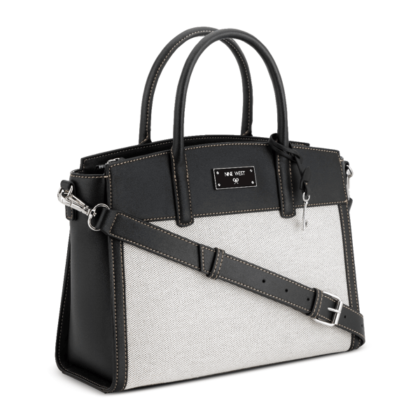 Nine West Ledger Canvas Large Satchel - image 