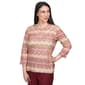 Petite Alfred Dunner Mulberry Street Lace Biadere Blouse - image 3