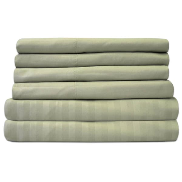 Sweet Home Collection 6pc. Embossed Stripe Microfiber Sheets