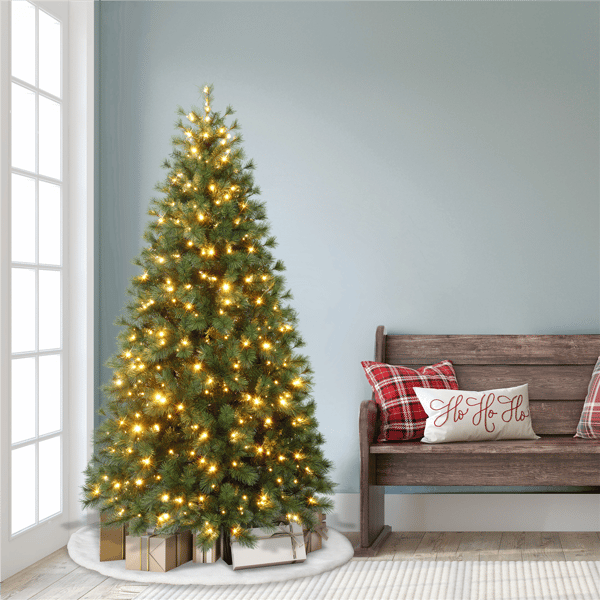 Puleo International 6.5ft. Pre-Lit Colorado Pine Christmas Tree