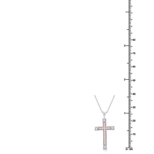 Nova Star® Lab Grown Diamond Two-Tone Cross Pendant