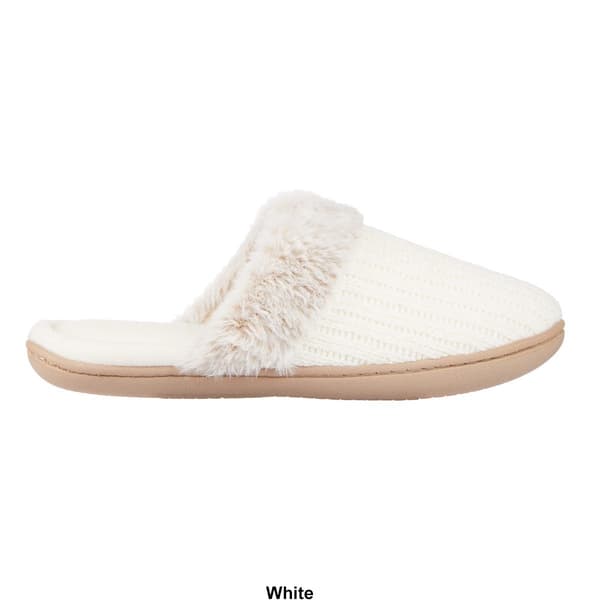 Womens Isotoner Carmen Rib Knit Chenille Clog Slippers