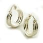 Freedom Nickel Free Wide Silver Hoop Earrings - image 1
