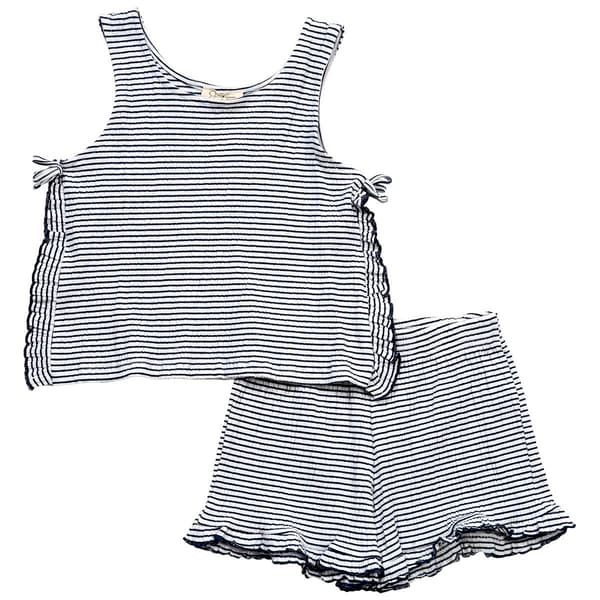 Girls (7-12) Jessica Simpson Sleeveless Knit Tee & Short Set - image 