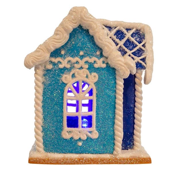 Kurt Adler 4in. Clay Dough Hanukkah LED House Table Piece
