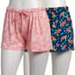Juniors Pillow Talk 2pk. Turtles & Pineapples Pajama Shorts - image 2