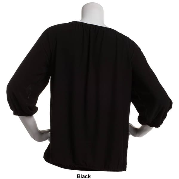 Womens Love Scarlett 3/4 Blouson Cold Shoulder Blouse