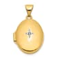 Gold Classics(tm) 14kt. Gold Oval Diamond Locket - image 1