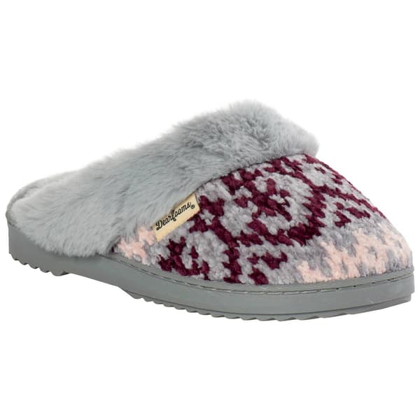Womens Dearfoams&#40;R&#41; Allison Chenille Fair Isle Scuff Slippers - image 