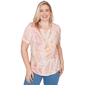 Petites Alfred Dunner Beachcomber Paisley Short Sleeve Tee With - image 1