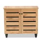 Baxton Studio Gisela Oak Brown Wood 2-Door Shoe Storage Cabinet - image 3