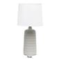 Simple Designs Textured Linear Ceramic Table Lamp w/Fabric Shade - image 10