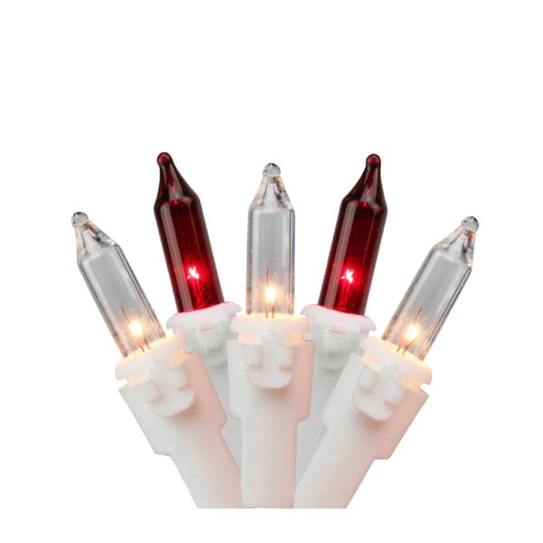 Northlight Seasonal 7ft. Red/Clear Christmas Lights - White Wire
