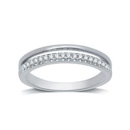 Endless Affection(tm) 1/10ctw. Diamond Sterling Silver Split Band