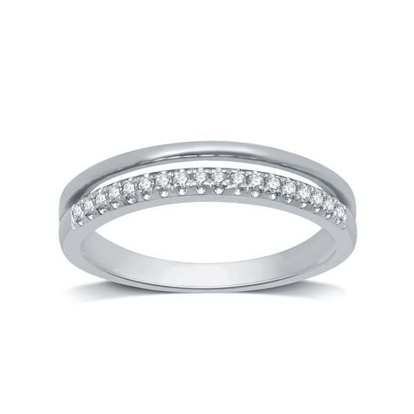 Endless Affection&#40;tm&#41; 1/10ctw. Diamond Sterling Silver Split Band - image 