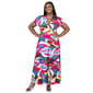 Plus Size 24/7 Comfort Apparel Tropical Empire Waist Maxi Dress - image 1
