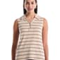 Womens Rafaella® Sleeveless Collared Striped Polo - image 3