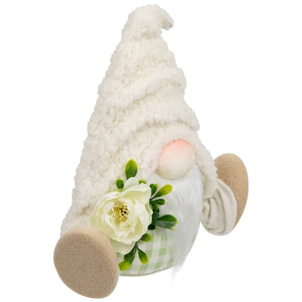 Northlight Seasonal Sitting Gnome with Flower Spring Figurine