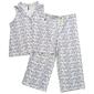 Womens IZOD&#174; Floral Tank & Cropped Pajama Set - image 3