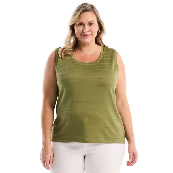 Plus Size Rafaella® Solid Ottoman Knit Tank Top