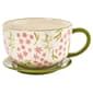 Spring Botanical Floral Large Teacup Planter - image 1