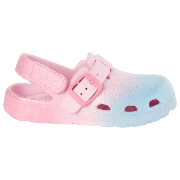 Little Girls Josmo Eva Sparkle Ombre Buckle Clogs