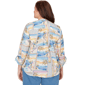 Plus Size Alfred Dunner Beachcomber Postcard Tie Sleeve Blouse - image 2