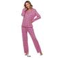 Womens White Mark Long Sleeve Heart Print Pajama Set - image 6