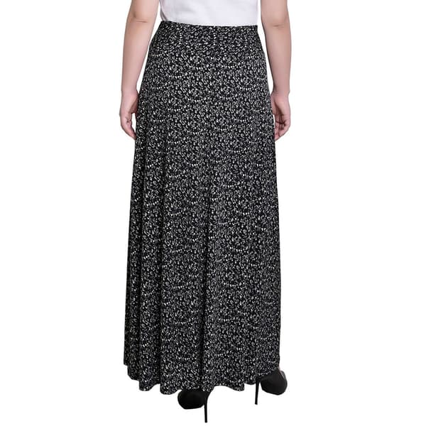 Womens NY Collection Pull On Printed Skirt