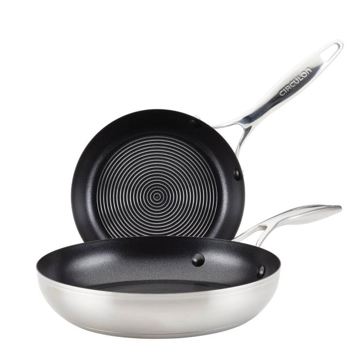 Circulon(R) 2pc. Stainless Steel Frying Pan Set