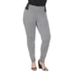 Plus Size Jacquard Slim Grey Row Print Pants - image 1
