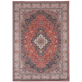 Linon Emerald Collection Red Area Rug - 5x7