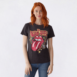Juniors Freeze Rolling Stones Tongue Boyfriend Tee