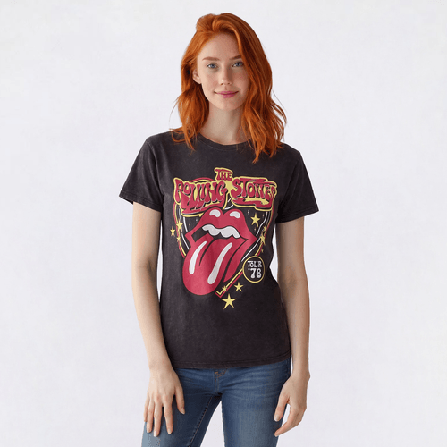 Juniors Freeze Rolling Stones Tongue Boyfriend Tee - image 