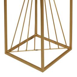 9th & Pike® Gold Marble Contemporary Pedestal Table - Set of 2