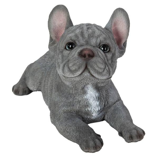 Hi-Line Gift Lying French Bulldog Garden Statue - image 